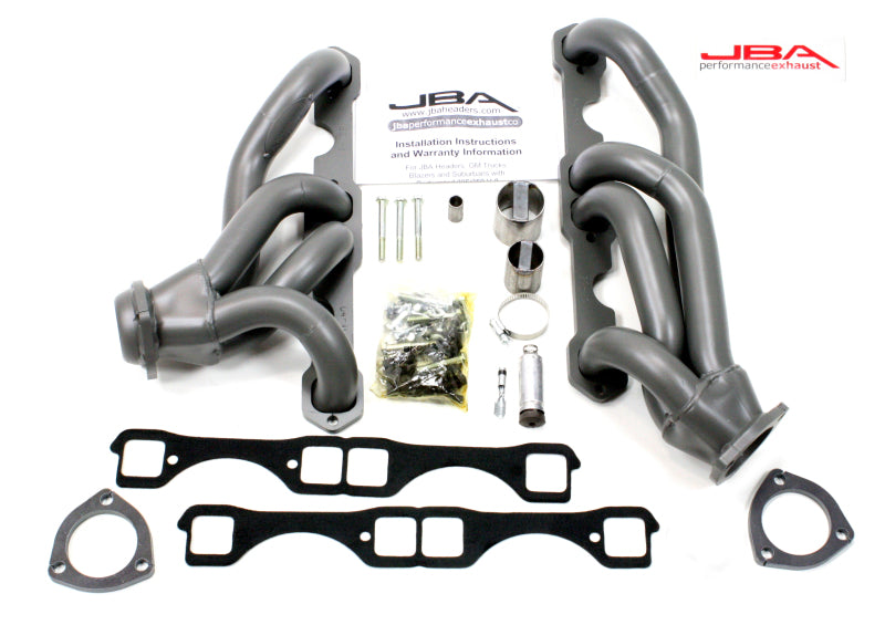 JBA 65-86 GM Truck 265-400 Carbureted w/A.I.R. 1-5/8in Primary Ti Ctd Cat4Ward Header - DTX Performance