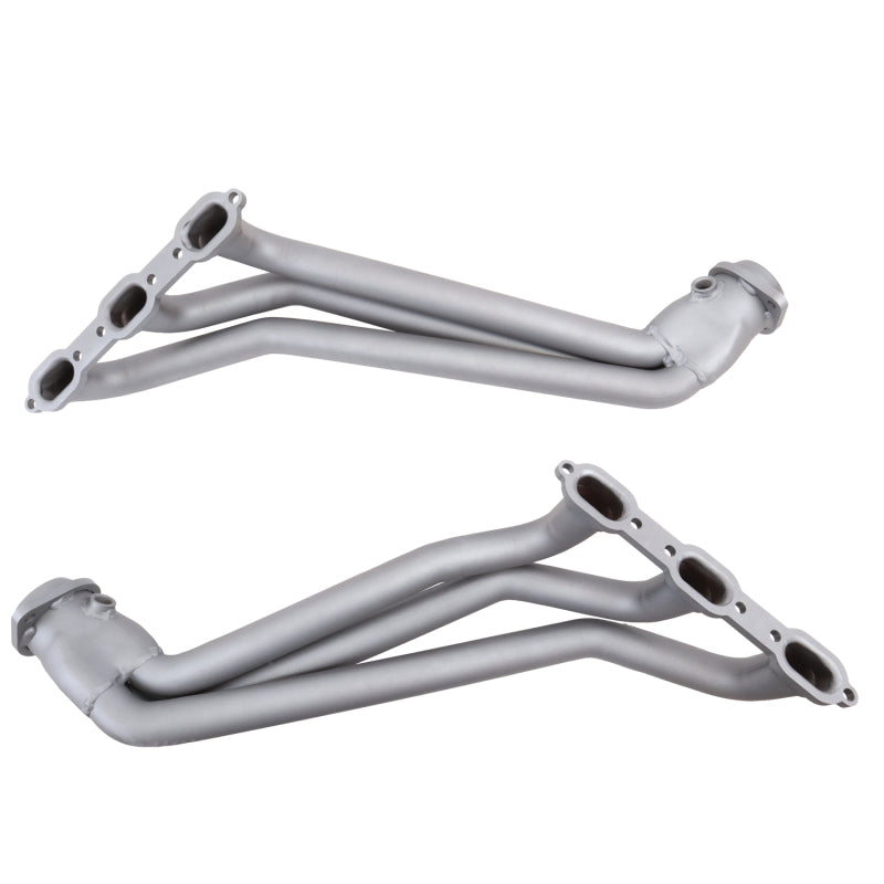 BBK 05-10 Dodge Challenger V6 Long Tube Exhaust Headers And Y Pipe And Converters - 1-5/8 Chrome - DTX Performance