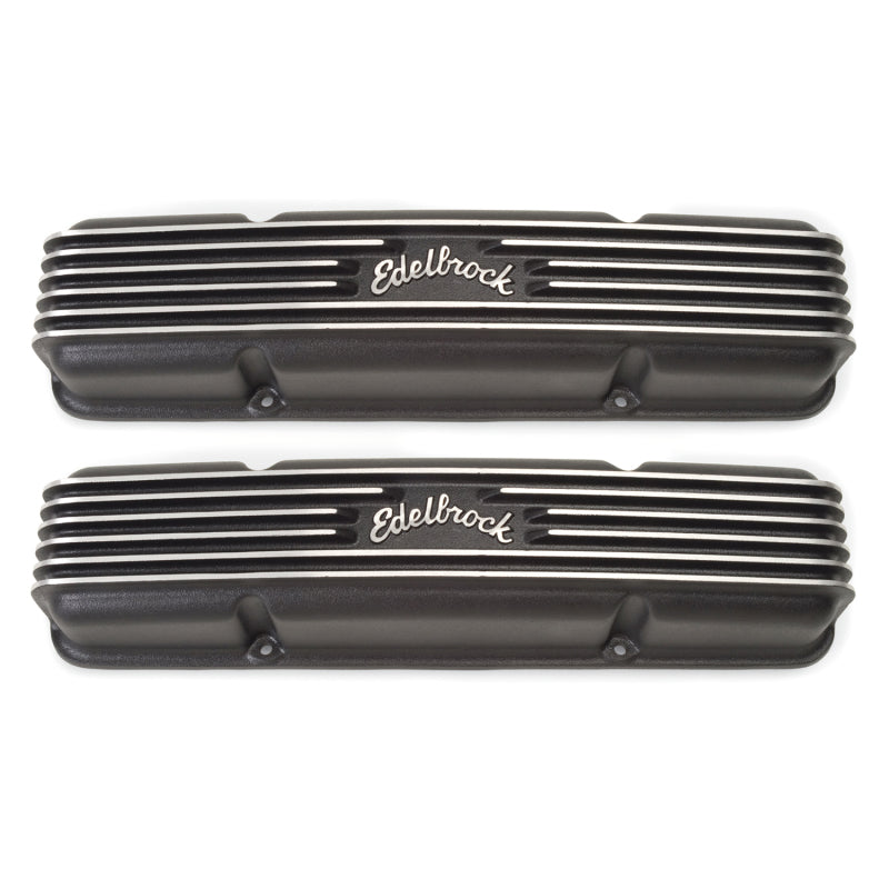 Edelbrock Valve Cover Classic Series Chevrolet 1959-1986 262-400 CI V8 Black - DTX Performance