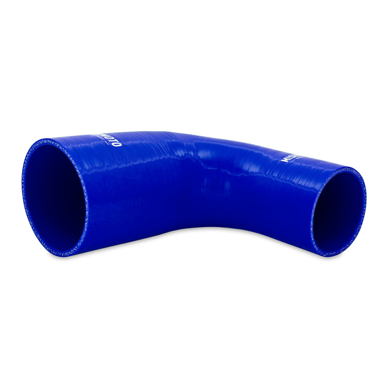 Mishimoto Silicone Reducer Coupler 90 Degree 2.5in to 3.5in - Blue - DTX Performance