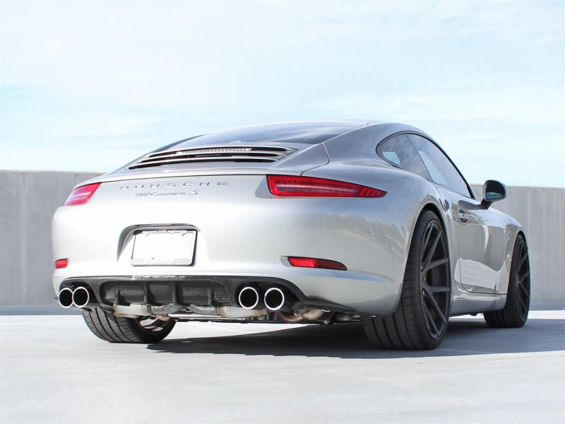 aFe Power Elite SS-304 Carbon Tip Dual Cat Back Exhaust 13-14 Porsche 911 C2S (991) H6-3.8L - DTX Performance