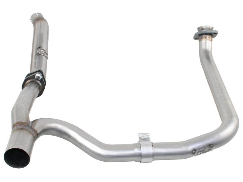 aFe Power Twisted Steel Loop Delete D/P & Y-Pipe SS 2in/2.5in 12-14 Jeep Wrangler (JK) V6 3.6L - DTX Performance