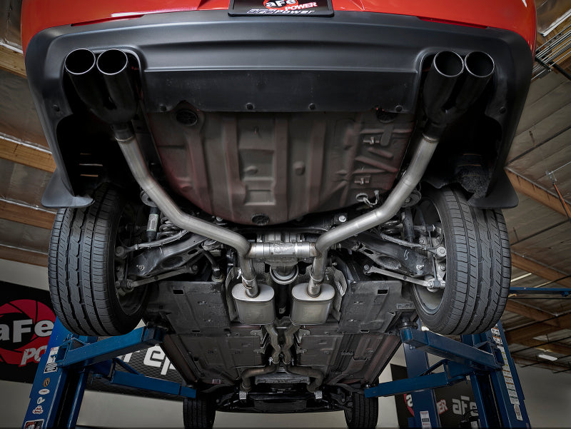 aFe MACH Force-Xp 2-1/2in 304 SS Cat-Back Exhaust 15-21 Dodge Challenger V6-3.6L - Quad Black Tip - DTX Performance