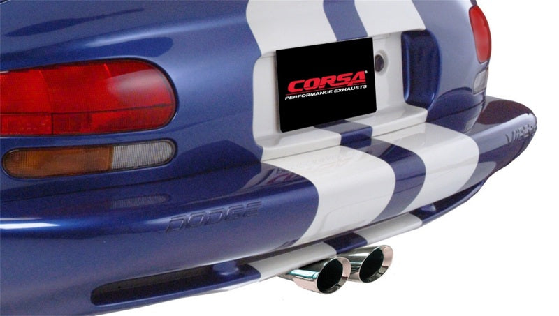 Corsa 96-02 Dodge Viper GTS 8.0L V10 Polished Sport Cat-Back Exhaust w/ 2.5in Inlet - DTX Performance