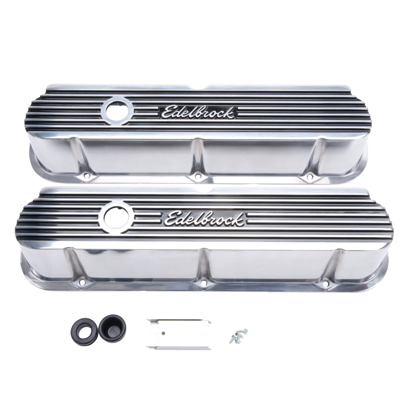 Edelbrock Valve Cover Elite II Series Ford 289-302-351W CI V8 Tall Polished - DTX Performance