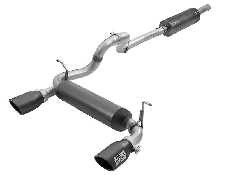 aFe Rebel Series 2.5in 304 SS Cat-Back Exhaust w/ Black Tips 2018+ Jeep Wrangler (JL) V6 3.6L - DTX Performance