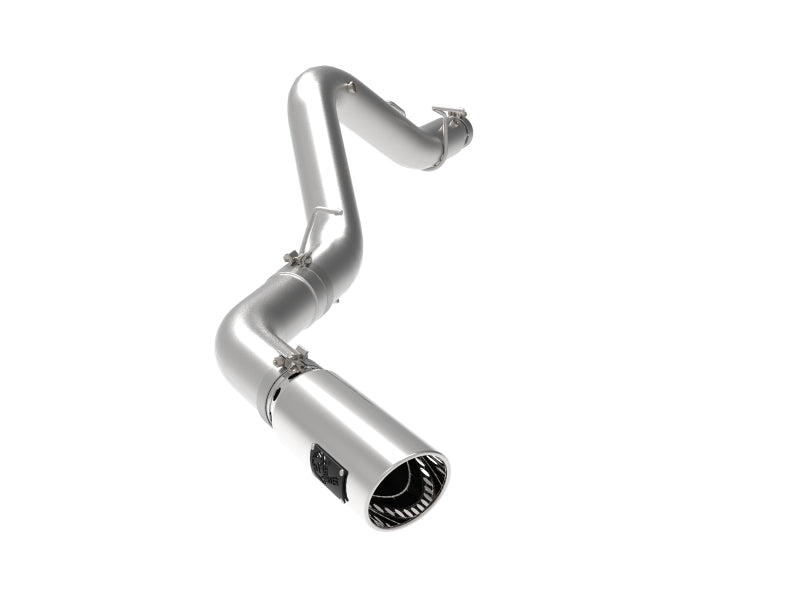 aFe Large Bore-HD 5 IN 409 SS DPF-Back Exhaust System w/Polished Tip 20-21 GM Truck V8-6.6L - DTX Performance