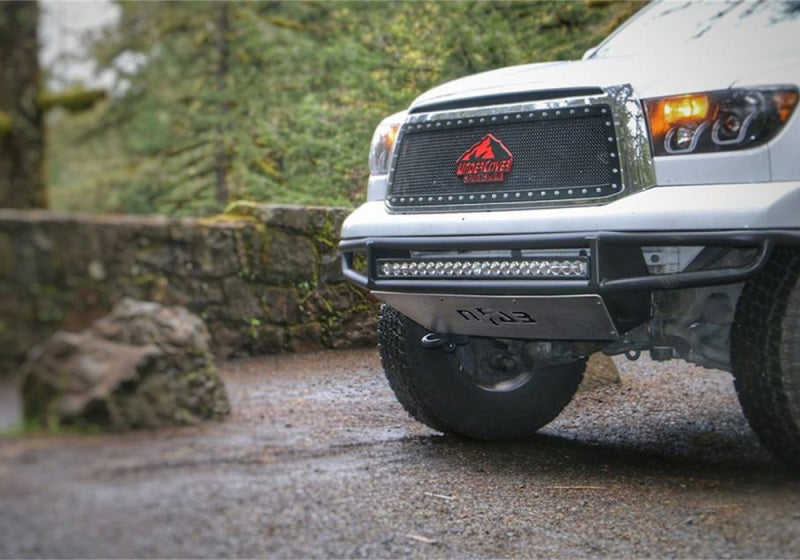 N-Fab M-RDS Front Bumper 07-13 Toyota Tundra - Gloss Black w/Silver Skid Plate - DTX Performance