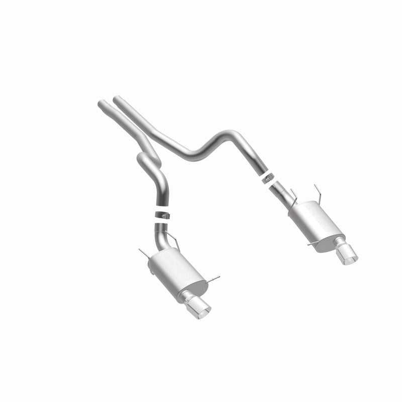 MagnaFlow 13 Ford Mustang Dual Split Rear Exit Stainless Cat Back Performance Exhaust (Street) - DTX Performance