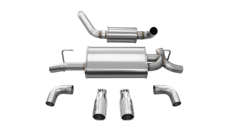 Corsa 18+ Jeep Wrangler JL 2.5in Dual Rear Exit Polished Tips Touring Axle-Back Exhaust - DTX Performance