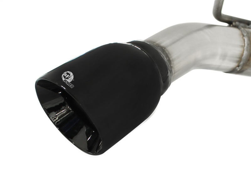 aFe MACHForce XP Exhaust 2.5in Stainless Steel CB/10-13 Chevy Camaro V6-3.6L (td) (gloss blk tip) - DTX Performance