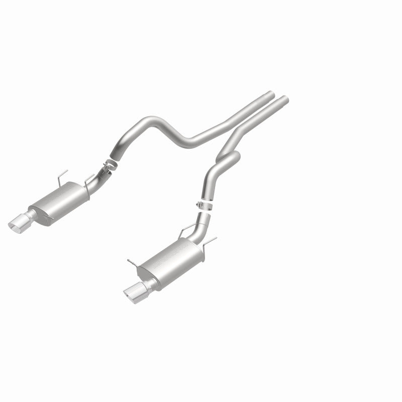 MagnaFlow 13 Ford Mustang Dual Split Rear Exit Stainless Cat Back Performance Exhaust (Street) - DTX Performance