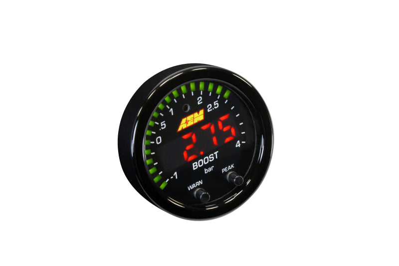 AEM X-Series Boost Pressure -30inHg 60psi Gauge Kit - DTX Performance