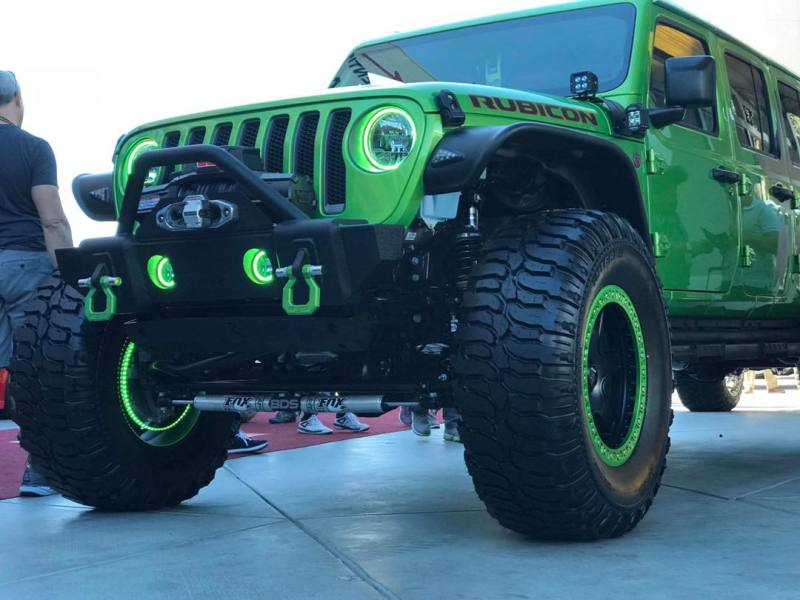 Oracle Jeep Wrangler JL/Gladiator JT LED Surface Mount Fog Light Halo Kit - Green - DTX Performance