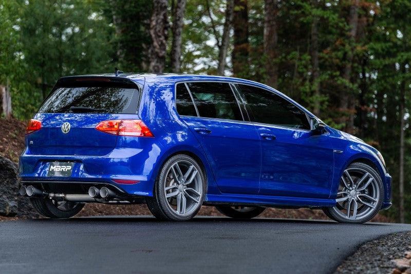 MBRP 15-19 VW Golf R 3 in Cat Back w/ 4 in OD Quad Carbon Fiber Tips - T304 - DTX Performance