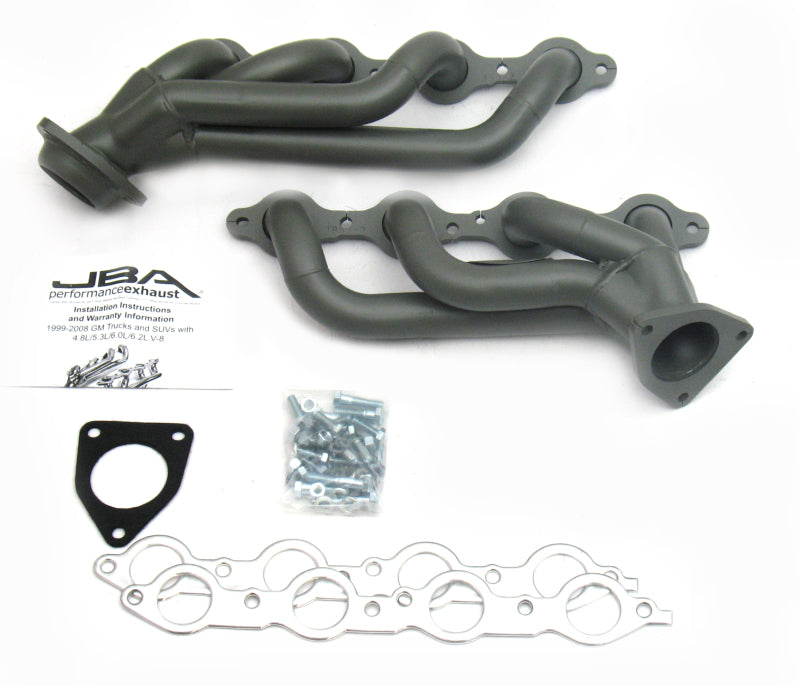 JBA 02-13 GM Truck 4.8L/5.3L LS Ti Ctd Cat4Ward Header - DTX Performance