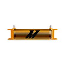 Load image into Gallery viewer, Mishimoto Universal -8AN 10 Row Oil Cooler - Gold - DTX Performance