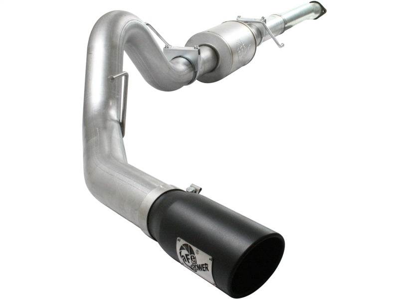 aFe Atlas Exhaust 4in Aluminized Cat-Back w/ 304 SS Black Tip 11-13 Ford F-150 EcoBoost V6 3.5L (tt) - DTX Performance