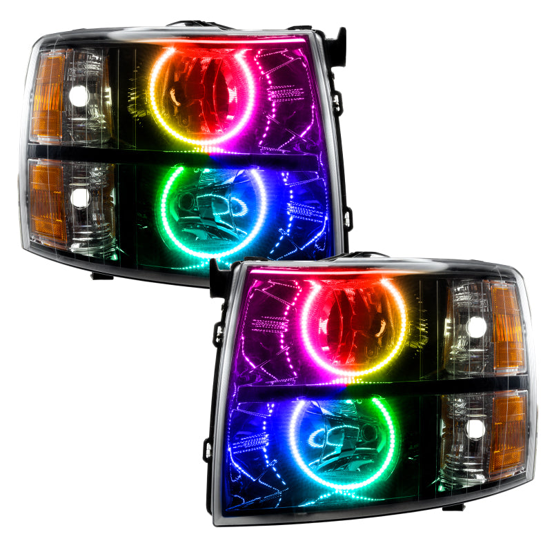 Oracle 07-13 Chevrolet Silverado SMD HL - Black - Round Style - ColorSHIFT w/o Controller - DTX Performance