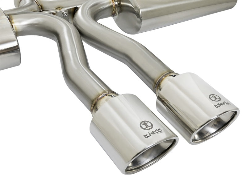 aFe Takeda 3in 304 SS Cat-Back Exhaust System w/Polished Tips 2017+ Honda Civic Si (4dr) I4 1.5L (t) - DTX Performance