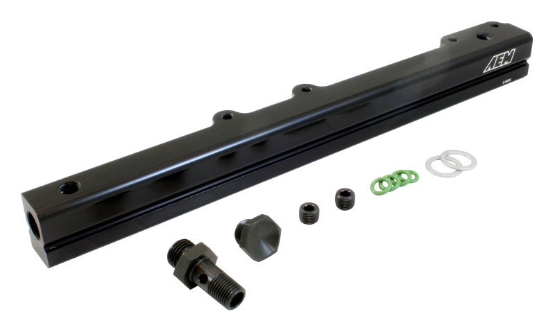 AEM 96-00 Civic CX/DX/LX/EX & 96-97 Del Sol S/Si Black Fuel Rail - DTX Performance