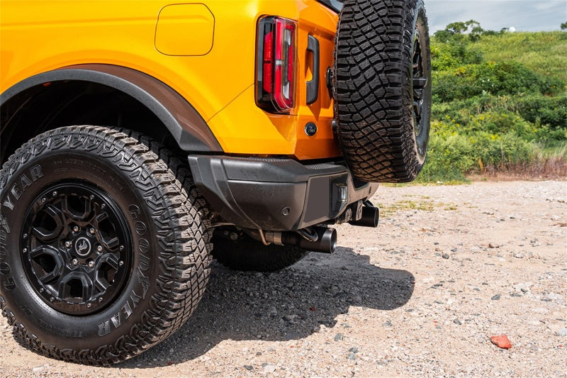 Corsa 21-22 Ford Bronco 2.3L 2-Door 2.75in Cat-Back Dual Rear Exhaust w/ 4in Straight-Cut Black Tips - DTX Performance