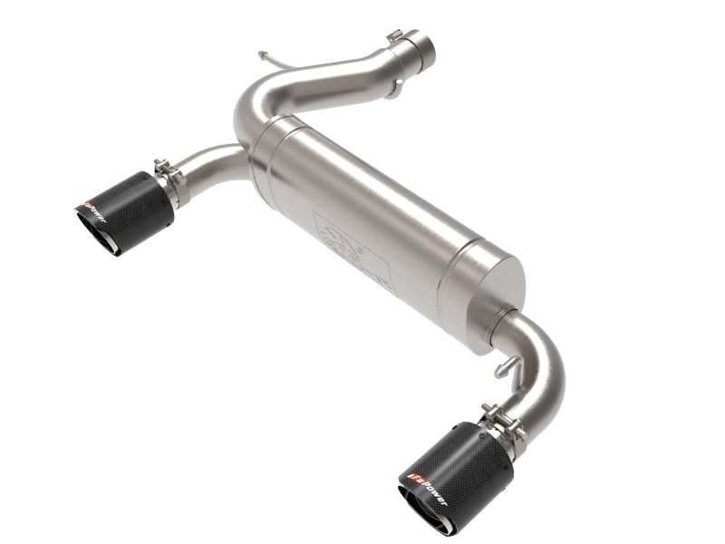 aFe Vulcan 3in 304 SS Axle-Back Exhaust 2021 Ford Bronco L4-2.3L (t)/V6-2.7L (tt) w/ Carbon Tips - DTX Performance