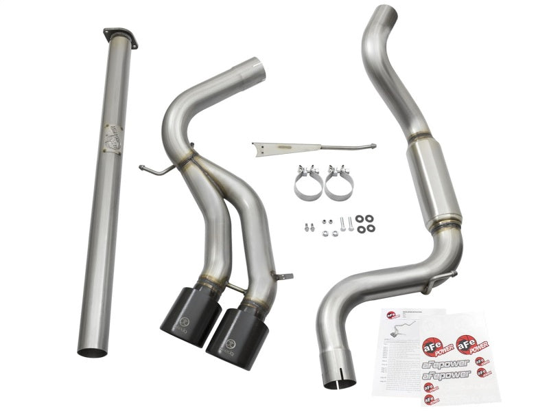 aFe Takeda 3in SS Exhaust Cat-Back 13-16 Ford Focus ST 2.0L Black Tips - DTX Performance