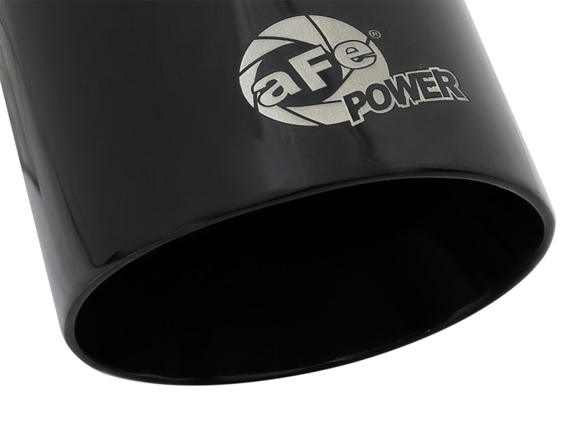 aFe MACH Force-Xp Universal 409 SS Single-Wall Clamp-On Exhaust Tip - Black - DTX Performance