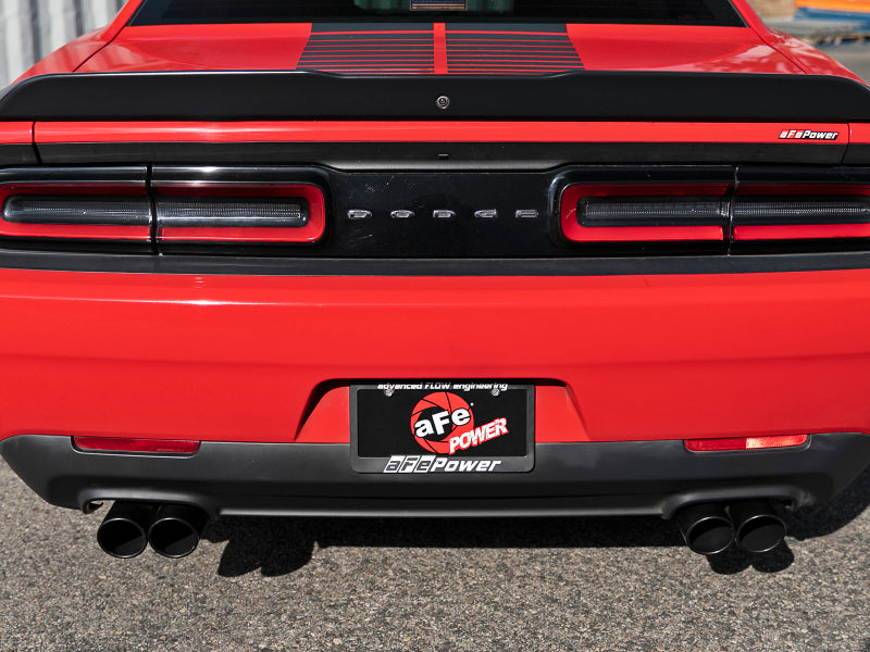 aFe MACH Force-Xp 2-1/2in 304 SS Cat-Back Exhaust 15-21 Dodge Challenger V6-3.6L - Quad Black Tip - DTX Performance