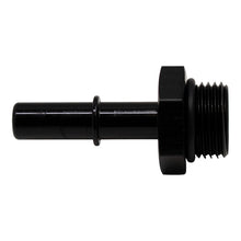 Load image into Gallery viewer, DeatschWerks 8AN ORB Male to 3/8in Male EFI Quick Connect Adapter - Anodized Matte Black - DTX Performance