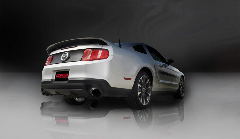 Corsa 11-14 Ford Mustang GT/Boss 302 5.0L V8 Black Xtreme Axle-Back Exhaust - DTX Performance