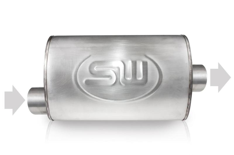 Stainless Works 2.5in ID OFFSET INLET/ 2.5in OD CENTER OUTLET 5inX9in - DTX Performance