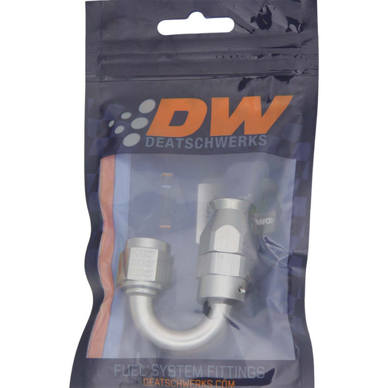 DeatschWerks 6AN Female Swivel 180-Degree Hose End PTFE (Incl. 1 Olive Insert) - DTX Performance