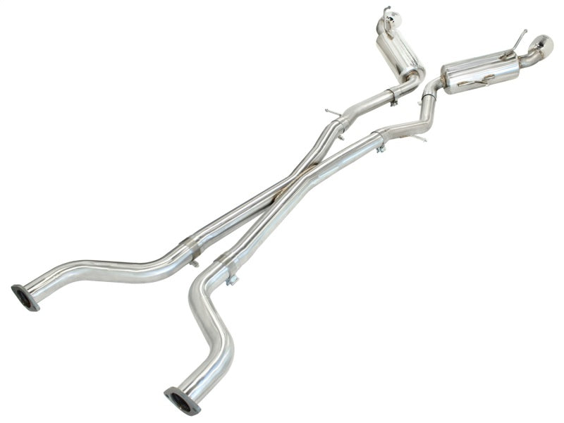 aFe Takeda 2.5inch SS Exhaust Cat-Back 09-13 Nissan 370Z V6 3.7L Polished Tips - DTX Performance