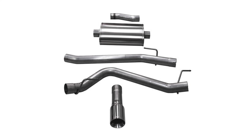 Corsa 2020 Jeep Gladiator JT 3.6L, Single Side Exit Cat-Back Exhaust w/ Single 4in Polished Tip - DTX Performance