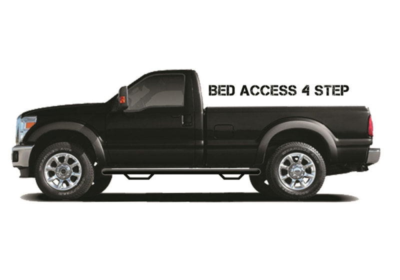 N-Fab Nerf Step 02-08 Dodge Ram 1500/2500 Regular Cab 6.4ft Bed - Gloss Black - Bed Access - 3in - DTX Performance