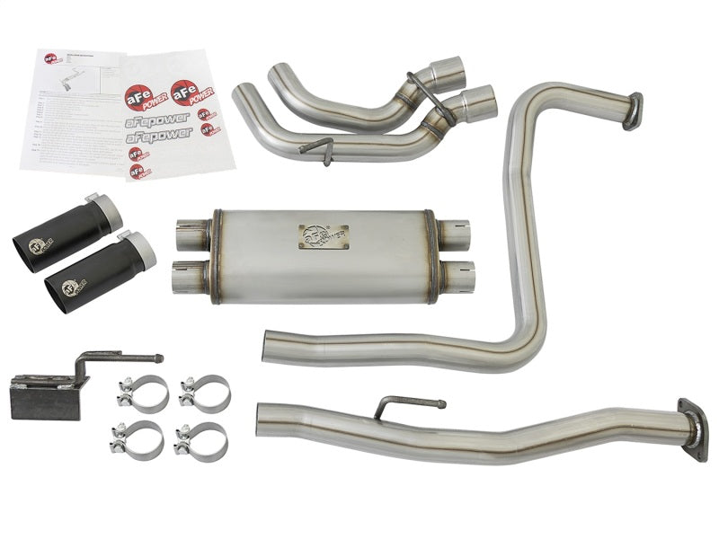 aFe Rebel Series 3in 409 SS Cat-Back Exhaust w/ Black Tips 04-15 Nissan Titan V8 5.6L - DTX Performance