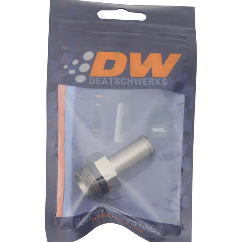 DeatschWerks 8AN ORB Male To 1/2in Barb Fitting (Single Barb - Incl O-Ring) - DTX Performance