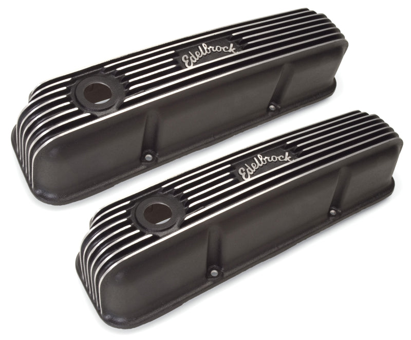 Edelbrock Valve Cover Classic Series Ford 1958-1976 FE V8 Black - DTX Performance