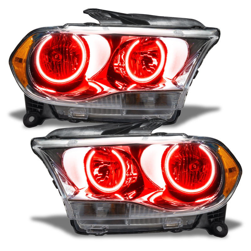 Oracle 11-13 Dodge Durango SMD HL Halogen - Chrome - Red - DTX Performance