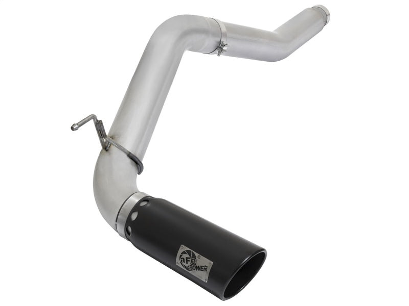 aFe Atlas Exhaust 5in DPF-Back Al Steel 2016 Nissan Titan XD V8-5.0L Black Tip - DTX Performance