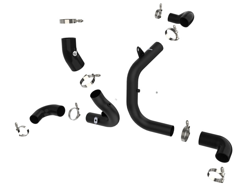 aFe BladeRunner 15-20 VW GTI (MKVII) L4-2.0L (t) Aluminum Hot and Cold Charge Pipe Kit Black - DTX Performance