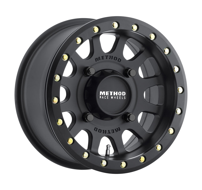 Method MR401 UTV Beadlock 14x7 / 4+3/13mm Offset / 4x136 / 106mm CB Matte Black Wheel - DTX Performance