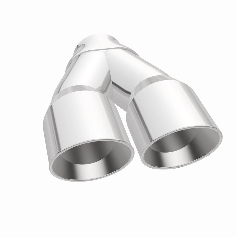 MagnaFlow Double Wall 3in Dual Round Polished Tip 2.25in Inlet - DTX Performance