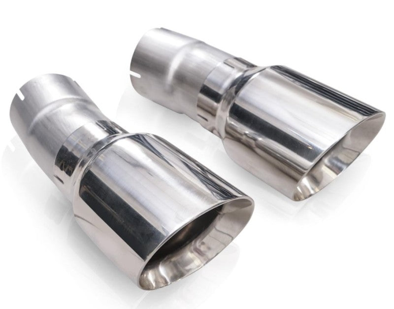 Stainless Works 4in Double Wall Slash-Cut Polished Tip Kit - DTX Performance