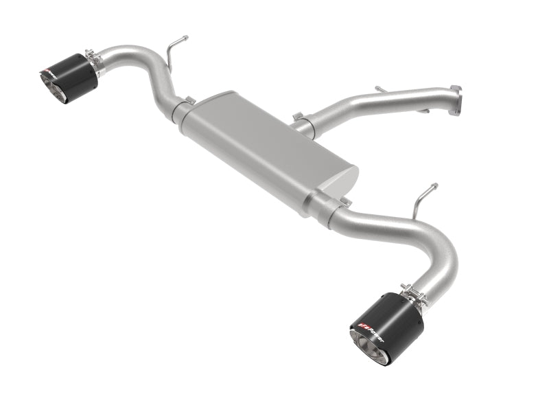 aFe Takeda 2.5in 409 SS Axle-Back Exhaust System Carbon Fiber 18-20 Hyundai Elantra GT L4-1.6L(t) - DTX Performance