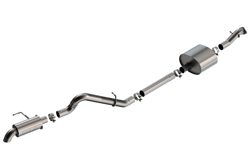 Borla 21-22 Ford Bronco 2.7L 2DR/4DR T-304 Stainless Steel Cat-Back Touring Exhaust - Brushed - DTX Performance