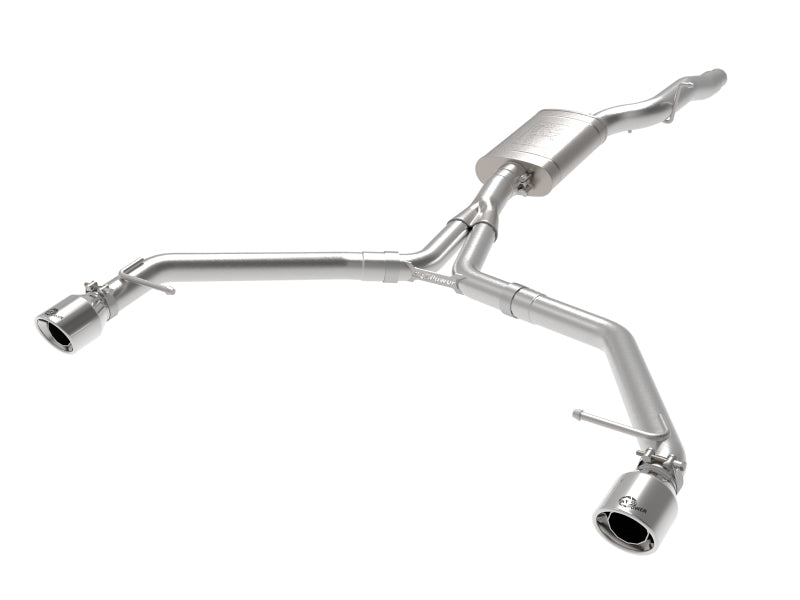 afe MACH Force-Xp 13-16 Audi Allroad L4 SS Axle-Back Exhaust w/ Polished Tips - DTX Performance