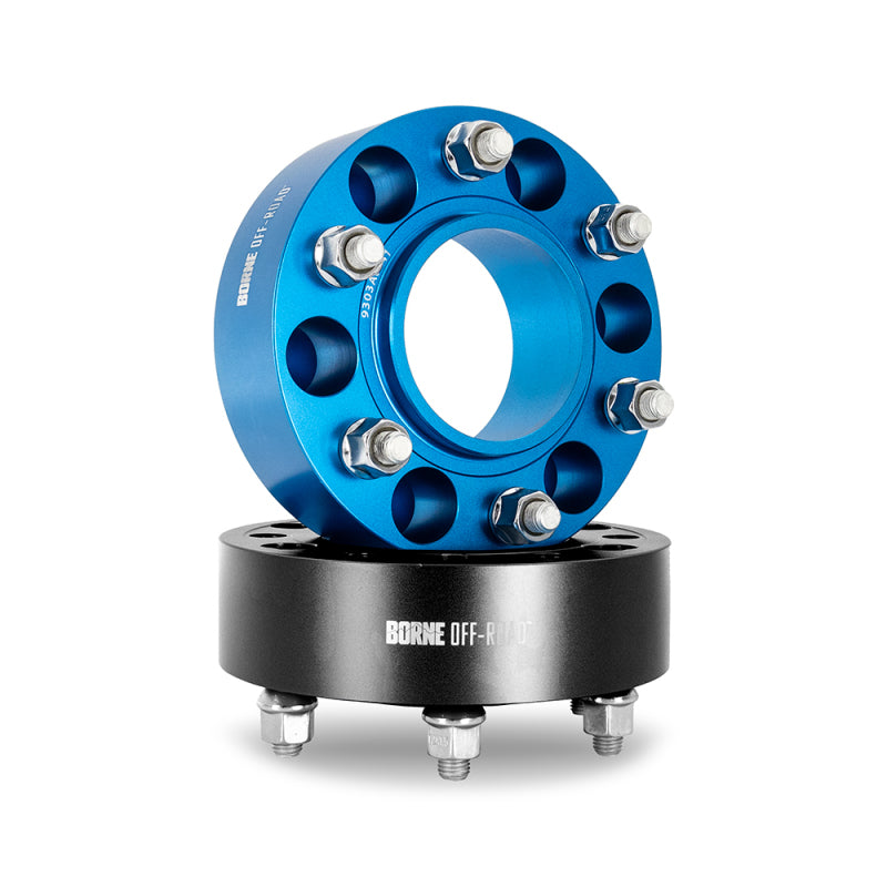 Mishimoto Borne Off-Road Wheel Spacers - 6x139.7 - 106 - 25mm - M12 - Blue - DTX Performance